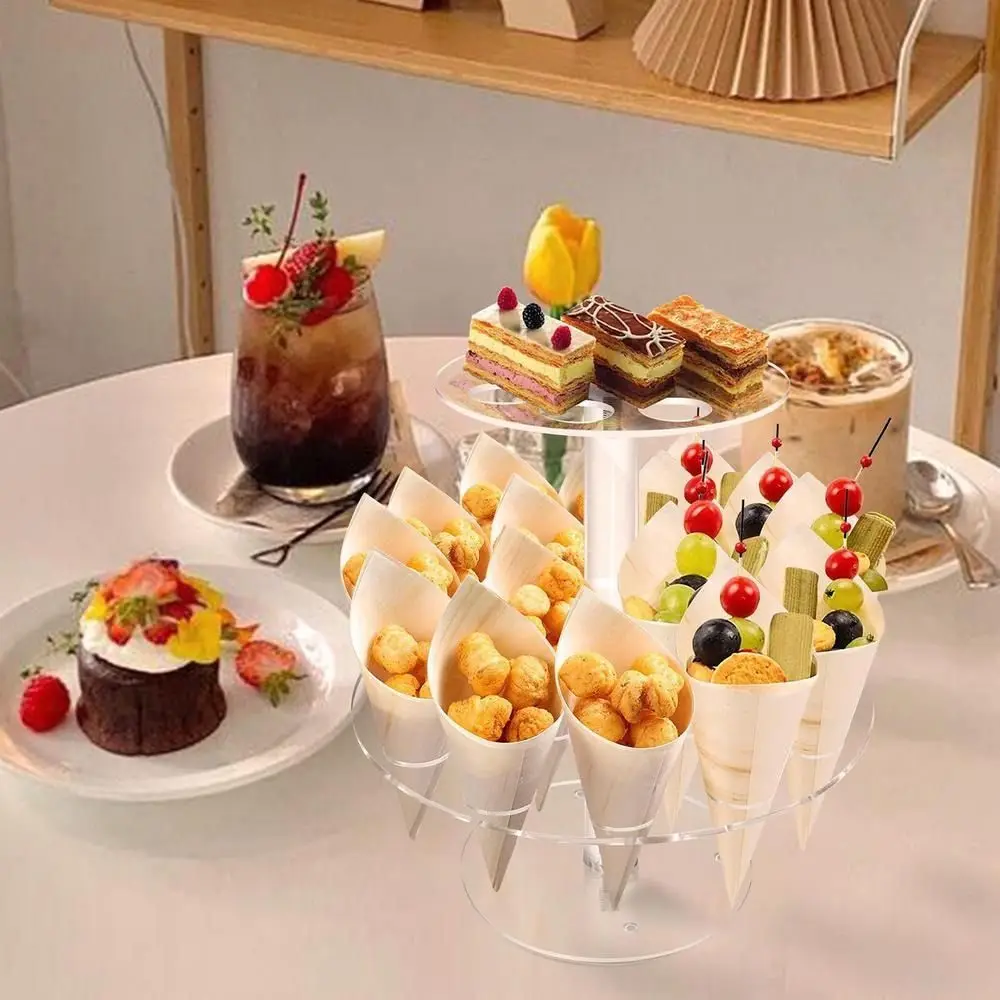 Detachable Ice Cream Cone Holder Easy to Use 24 Holes Double-layer Cone Storage Rack Transparent Acrylic Display Stand
Detachable Ice Cream Cone Holder Easy to Use 24 Holes Double-layer Cone Storage Rack Transparent Acrylic Display Stand