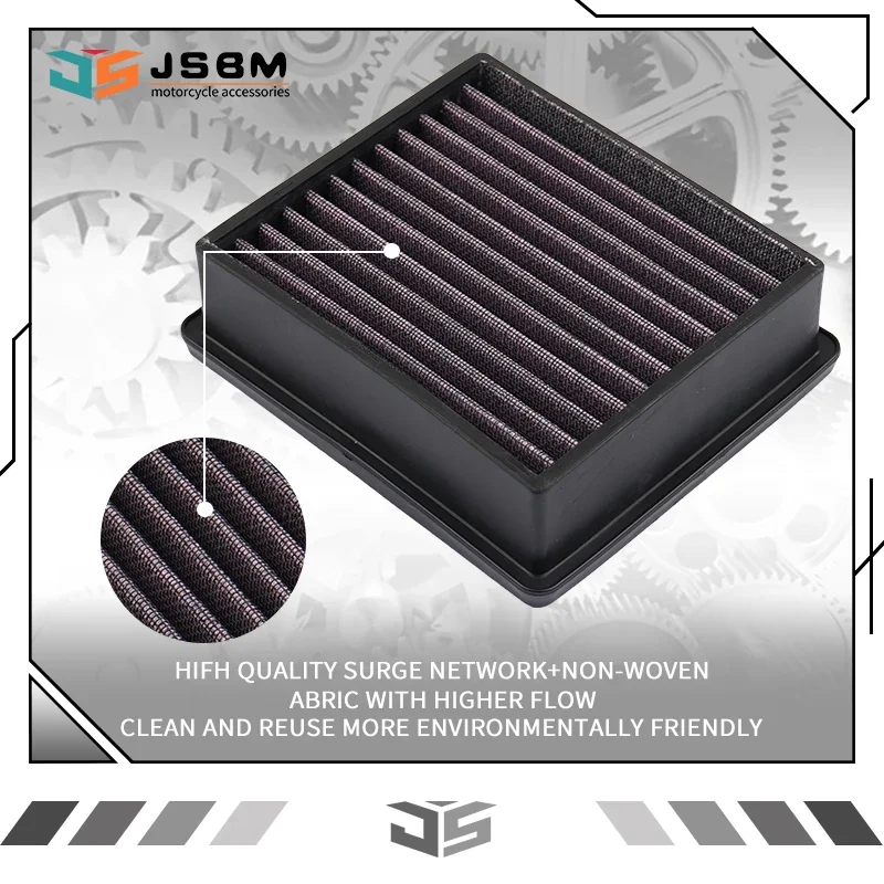 JSBM Motorcycle High Flow Air Filter For CFMoto 450SR 450NK 450MT 450CL-C 450SRS 450SS CF400-6 Engine Intake Cleaner Element
JSBM Motorcycle High Flow Air Filter For CFMoto 450SR 450NK 450MT 450CL-C 450SRS 450SS CF400-6 Engine Intake Cleaner Element