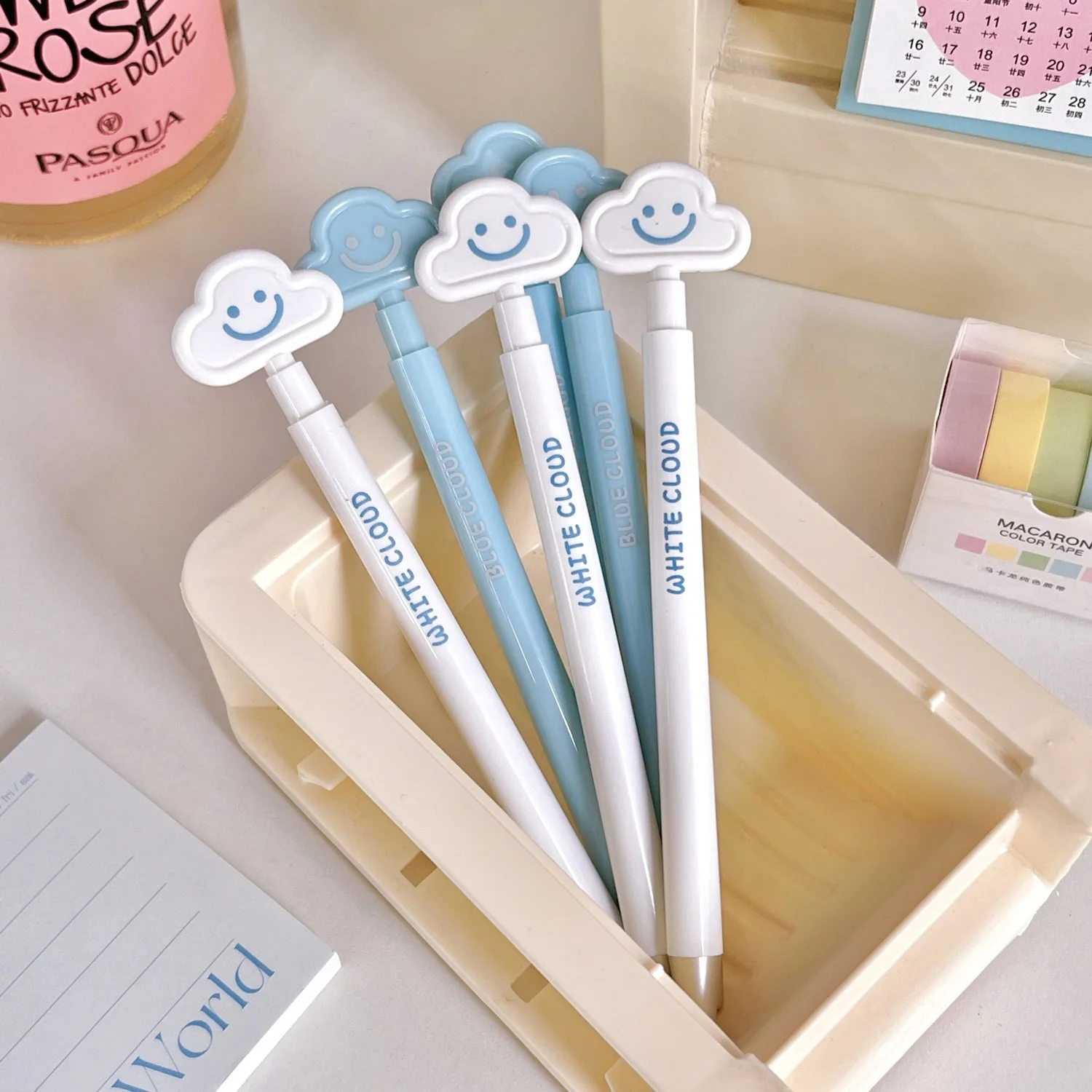 2pcs Blue White Cloud Gel Pen Set Fresh Design 0.5mm Ballpoint Black Color Ink for Writing Office School Student F7234
2pcs Blue White Cloud Gel Pen Set Fresh Design 0.5mm Ballpoint Black Color Ink for Writing Office School Student F7234