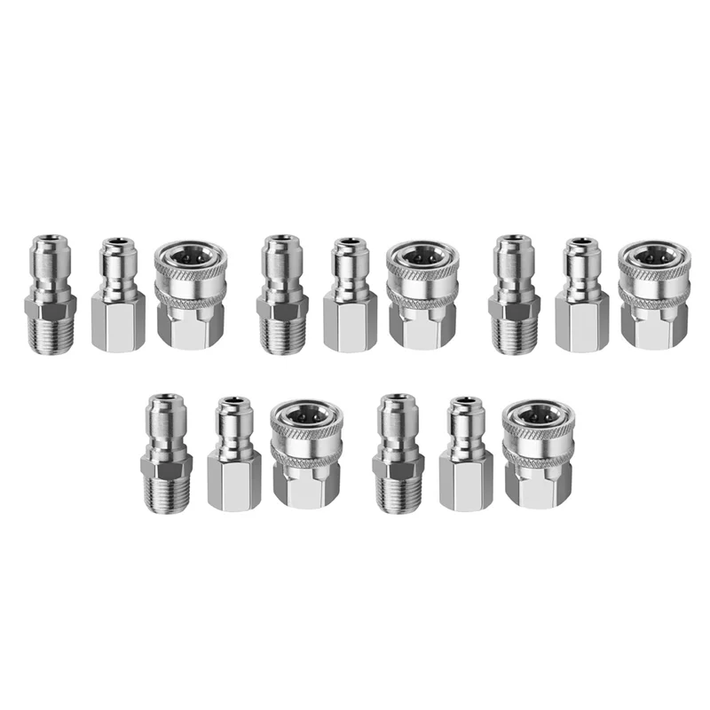 A50U 5 Pcs NPT 3/8 Inch Male And Female Quick Connector Kit And 5 Pieces NPT 3/8 Inch Pressure Washers Plug Male Nipple
A50U 5 Pcs NPT 3/8 Inch Male And Female Quick Connector Kit And 5 Pieces NPT 3/8 Inch Pressure Washers Plug Male Nipple