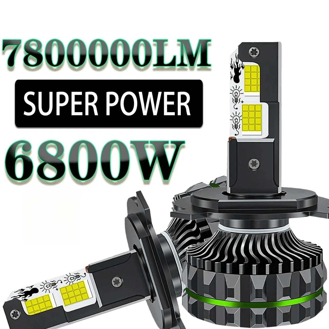 Светодиодная лампа для фар для автомобилей 6800 Вт Мощная лампа 6000K Canbus без ошибок Автомобильный свет Super H1 H9 9005 HB3 9006 HB4
Светодиодная лампа для фар для автомобилей 6800 Вт Мощная лампа 6000K Canbus без ошибок Автомобильный свет Super H1 H9 9005 HB3 9006 HB4