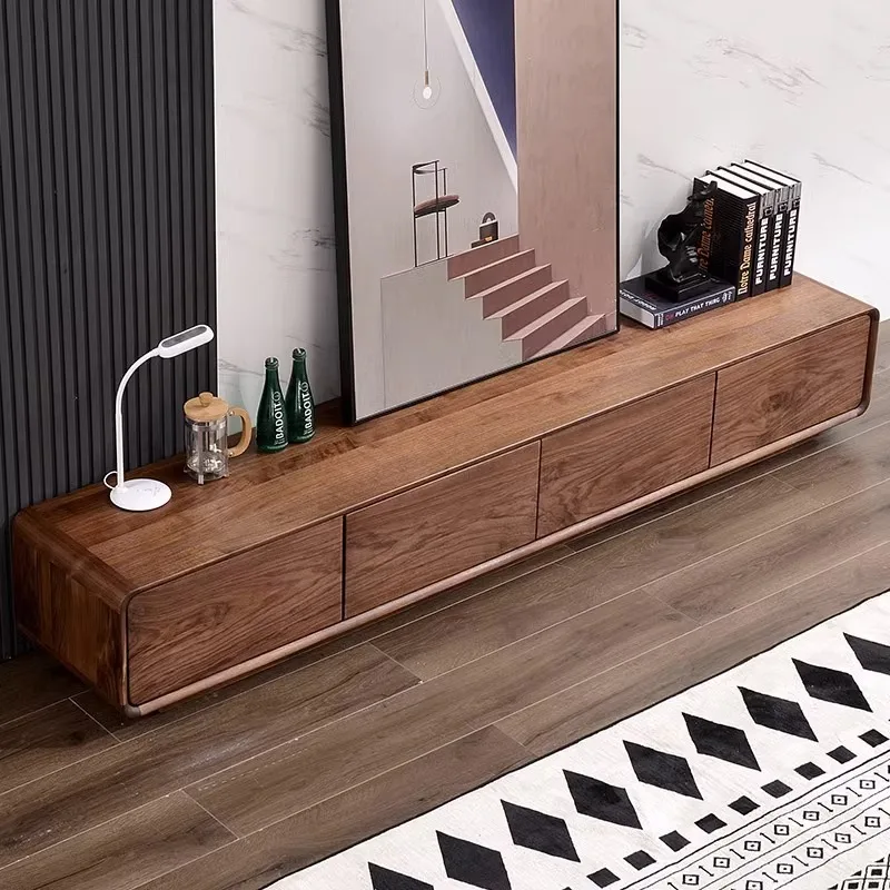 Nordic black walnut TV cabinet simple light luxury small apartment solid wood North American fully equipped floor cabinet
Nordic black walnut TV cabinet simple light luxury small apartment solid wood North American fully equipped floor cabinet