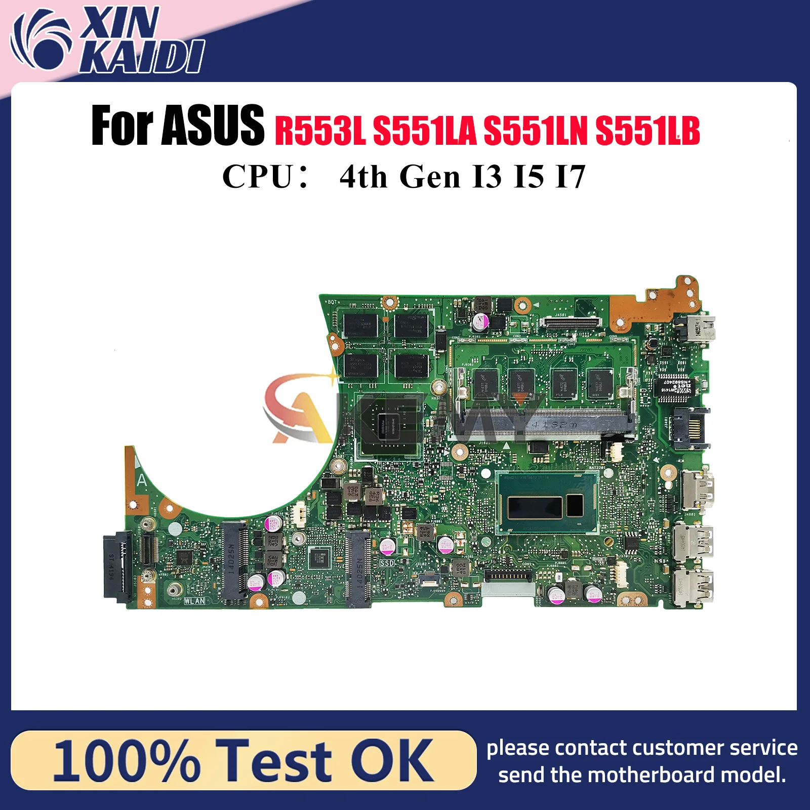 S551LN Материнская плата для ноутбука ASUS VivoBook S551LN S551LA R553L S551LB S551L Материнская плата для ноутбука с процессором I3 I5 I7 100% тест в порядке
S551LN Материнская плата для ноутбука ASUS VivoBook S551LN S551LA R553L S551LB S551L Материнская плата для ноутбука с процессором I3 I5 I7 100% тест в порядке
