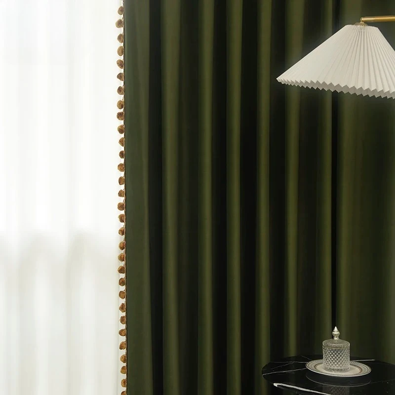 Custom Size Fashion Luxury European Curtains Velvet Dark Green Flannel Blackout Curtains for Living Room Bedroom Dining
Custom Size Fashion Luxury European Curtains Velvet Dark Green Flannel Blackout Curtains for Living Room Bedroom Dining