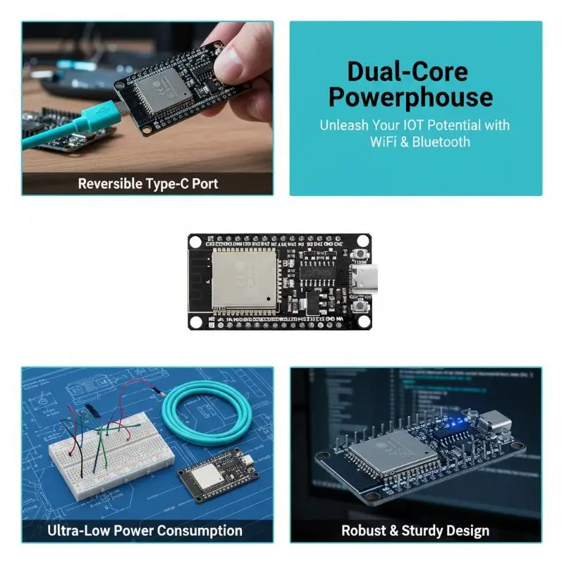 FOR ESP32 Development Board TYPE-C MICRO USB CH340C WiFi+Bluetooth Ultra-Low Power Consumption Dual Core FOR ESP32
FOR ESP32 Development Board TYPE-C MICRO USB CH340C WiFi+Bluetooth Ultra-Low Power Consumption Dual Core FOR ESP32