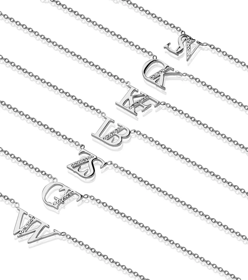 Ожерелье с инициалами, украшенное кристаллами на заказ, персонализированные посеребренные ювелирные изделия, сверкающая подвеска с буквами, уникальные модные ожерелья
Ожерелье с инициалами, украшенное кристаллами на заказ, персонализированные посеребренные ювелирные изделия, сверкающая подвеска с буквами, уникальные модные ожерелья