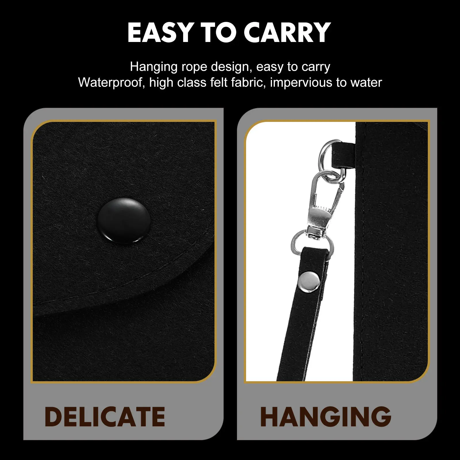 High Class Felt File Bag A4 Size Document Pouch for Business School Travel Strong Clasp Design Space Saving Paper Organizer
High Class Felt File Bag A4 Size Document Pouch for Business School Travel Strong Clasp Design Space Saving Paper Organizer