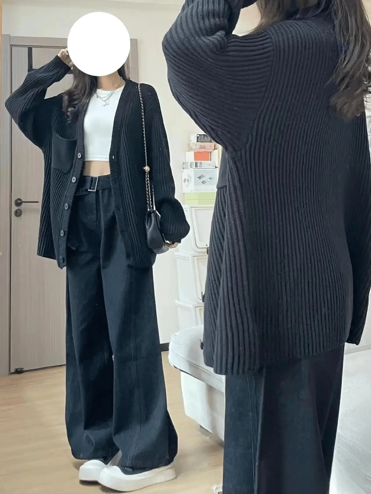 Ladies' Lazy Style Knitted Sweater Coat V-Neck Open Cardigan Autumn Winter Loose Fit Fashion Design Soft Warm Long Sleeve Top
Ladies' Lazy Style Knitted Sweater Coat V-Neck Open Cardigan Autumn Winter Loose Fit Fashion Design Soft Warm Long Sleeve Top