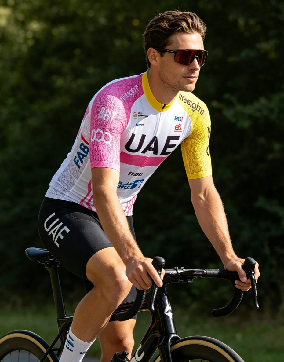 New PINK YELLOW Cycling Jersey UAE TEAM Bike Jersey Shorts Set Ropa Ciclismo Men Women Summer Pro Bicycle Maillot Clothing
New PINK YELLOW Cycling Jersey UAE TEAM Bike Jersey Shorts Set Ropa Ciclismo Men Women Summer Pro Bicycle Maillot Clothing
