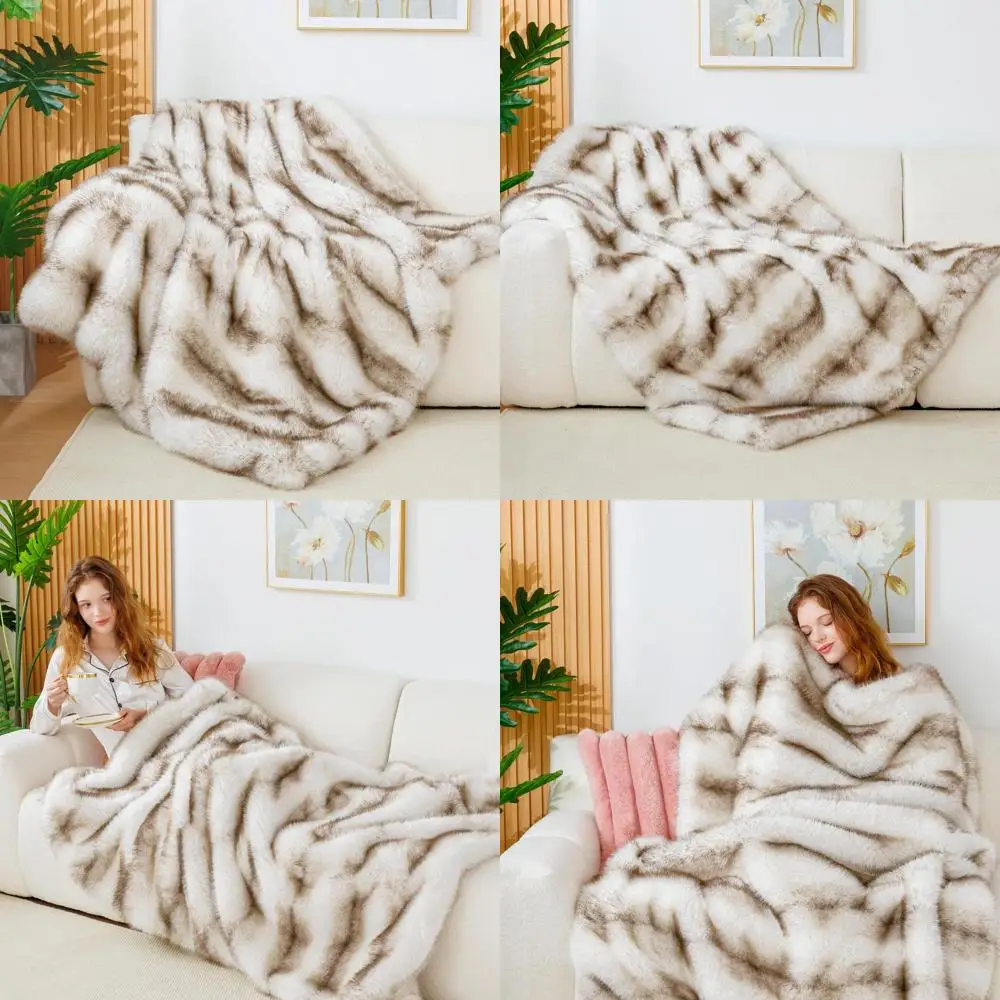 Luxury 1000GSM Faux Fur Throw, Plush & Cozy Heavy Blanket, Reversible Mink Style for Living & Bedroom, 50x60 Taupe
Luxury 1000GSM Faux Fur Throw, Plush & Cozy Heavy Blanket, Reversible Mink Style for Living & Bedroom, 50x60 Taupe