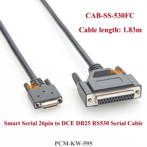 Câble série intelligent compatible Cisco CAB-SS-530FC 26 broches vers DB25 RS232 DCE femelle 1,8 m 72-1435-01 pour routeurs et serveurs WAN Cisco