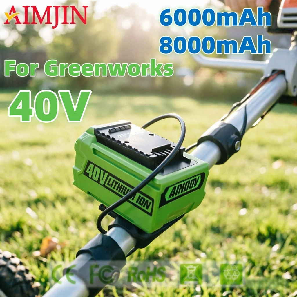 40V 8.0Ah 6000mAh Li-ion Battery Compatible For Greenworks 29472 29462 25322 24252 29727 29717 Replacement Battery
40V 8.0Ah 6000mAh Li-ion Battery Compatible For Greenworks 29472 29462 25322 24252 29727 29717 Replacement Battery