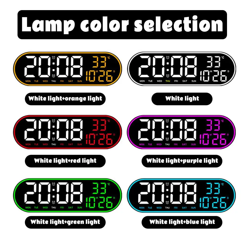 15 In Alarm Clock With Large LED Display Screen 12/24 Hour Display 5 Adjustable Brightness Wall Clock For Home Farmhouse Office
15 In Alarm Clock With Large LED Display Screen 12/24 Hour Display 5 Adjustable Brightness Wall Clock For Home Farmhouse Office