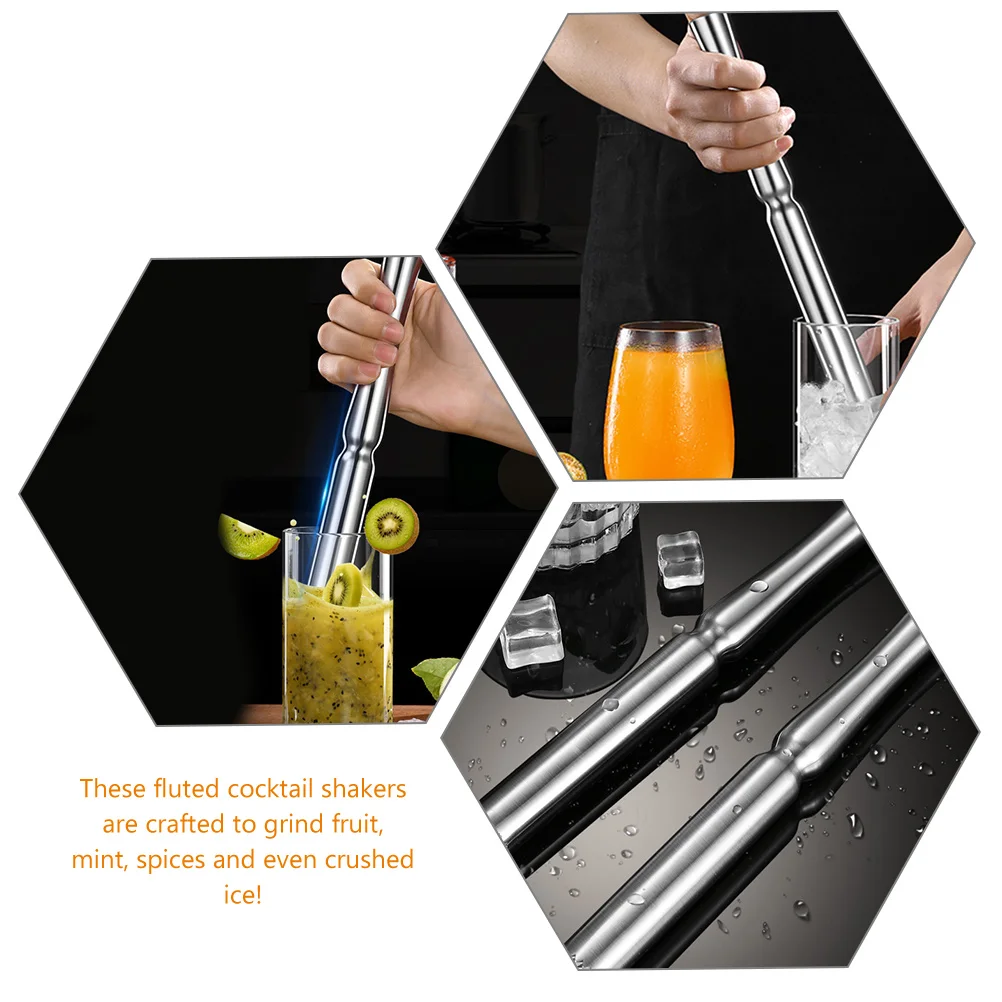 Stainless Steel Ice Muddler Hammer Cocktail Grinder Swizzle Sticks Bar Tools Fruit Mint Spice Crusher Lemons Press Rods Mixer 
Stainless Steel Ice Muddler Hammer Cocktail Grinder Swizzle Sticks Bar Tools Fruit Mint Spice Crusher Lemons Press Rods Mixer
