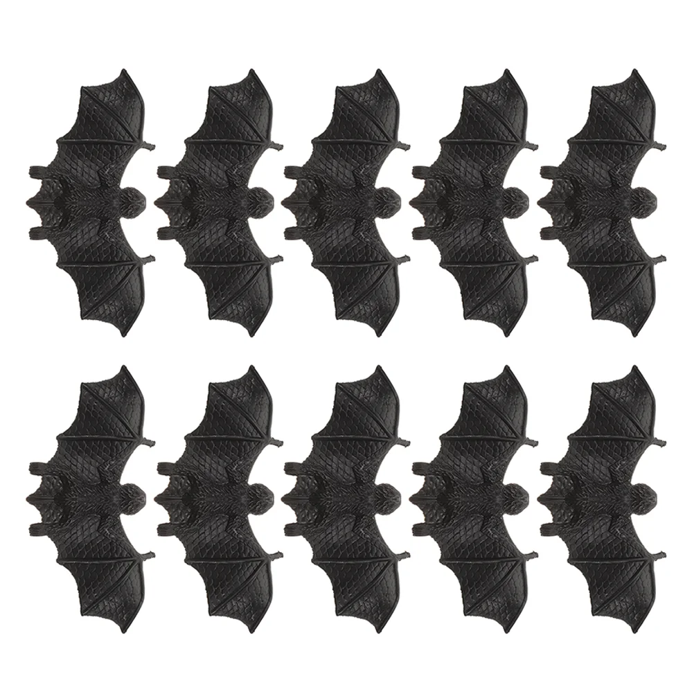 10 Pcs Realistic Soft Rubber Halloween Bats Black Plastic Decorations for Spooky Atmosphere Party Prank Props
10 Pcs Realistic Soft Rubber Halloween Bats Black Plastic Decorations for Spooky Atmosphere Party Prank Props