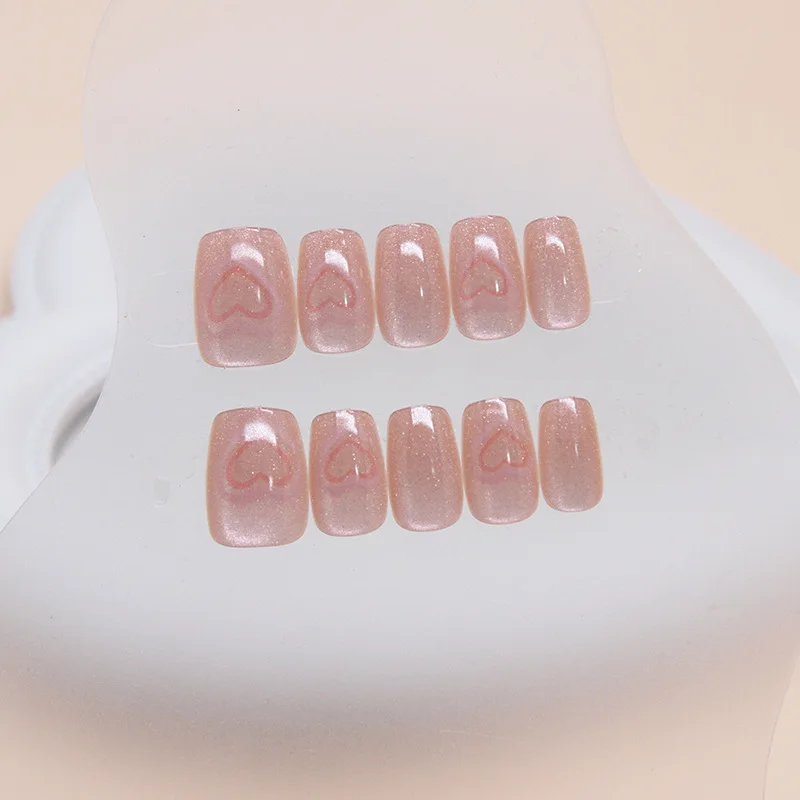24pcs Love Decorations False Nails with Sticky Tabs Short Ballet Beautiful Nail Tips Holiday Square Press on Nails Paste Nails
24pcs Love Decorations False Nails with Sticky Tabs Short Ballet Beautiful Nail Tips Holiday Square Press on Nails Paste Nails