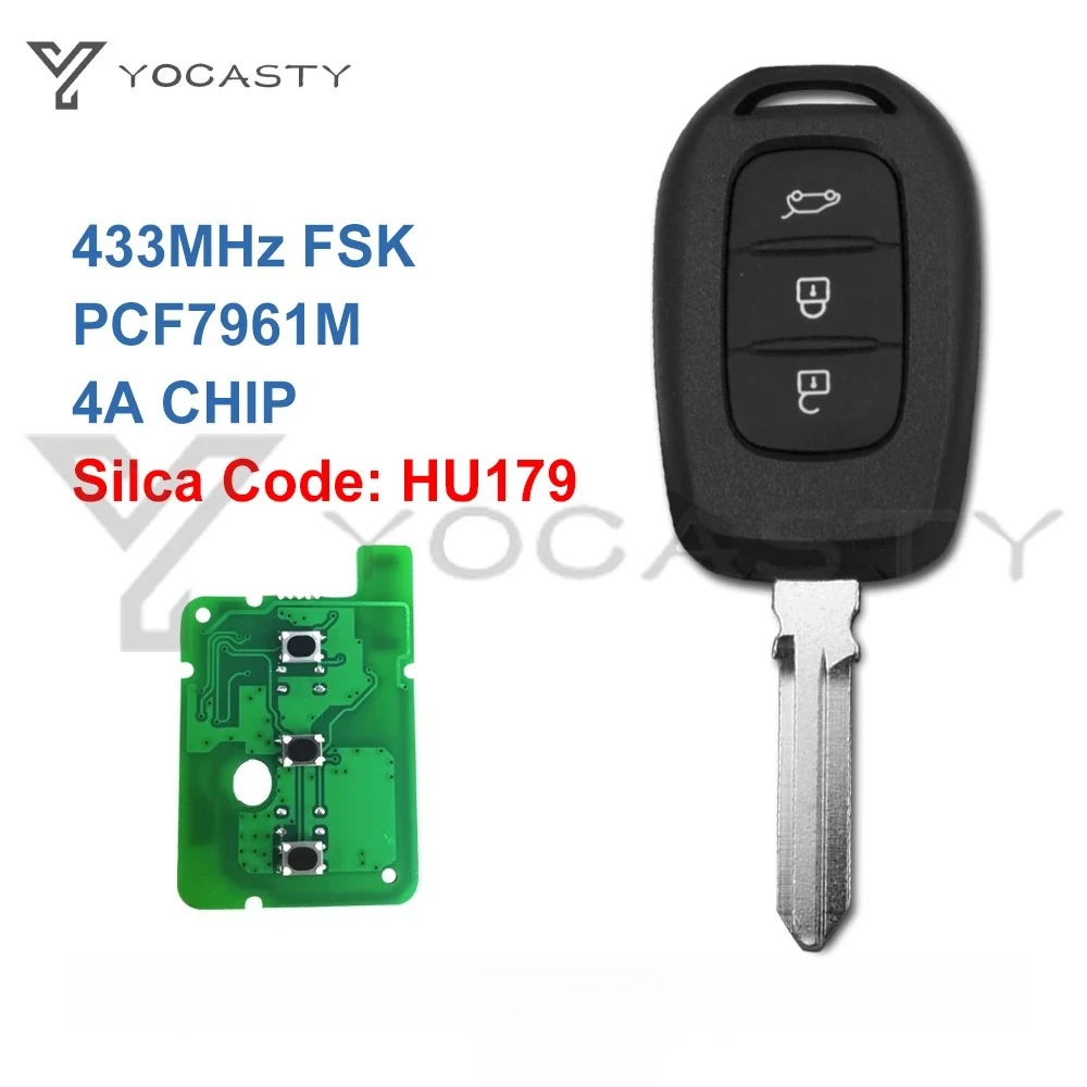 YOCASTY Remote Car Key Fob For Renault Symbol Trafic Dacia Duster Logan Sandero 2012 2014 2015 2016 2017 2018 433MHz PCF7961M
YOCASTY Remote Car Key Fob For Renault Symbol Trafic Dacia Duster Logan Sandero 2012 2014 2015 2016 2017 2018 433MHz PCF7961M