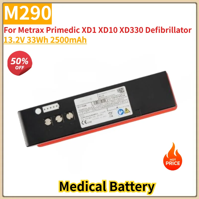 M290 High Quality Medical Battery 13.2V 2500mAh for Metrax Primedic XD1 XD10 XD330 Defibrillator Brand New Replacement Battery
M290 High Quality Medical Battery 13.2V 2500mAh for Metrax Primedic XD1 XD10 XD330 Defibrillator Brand New Replacement Battery