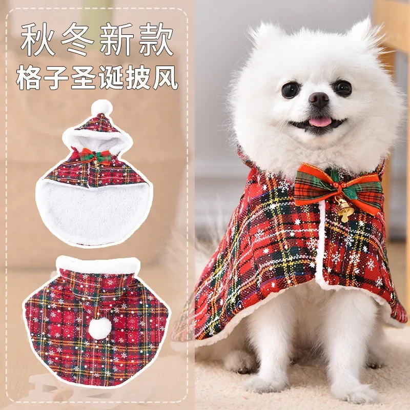 Pet Plaid Red Coat Dog Christmas Outfit Transformed Into Cat Christmas Plush Cloak Dog Clothes for Small Dogs Puppy Clothes
Pet Plaid Red Coat Dog Christmas Outfit Transformed Into Cat Christmas Plush Cloak Dog Clothes for Small Dogs Puppy Clothes