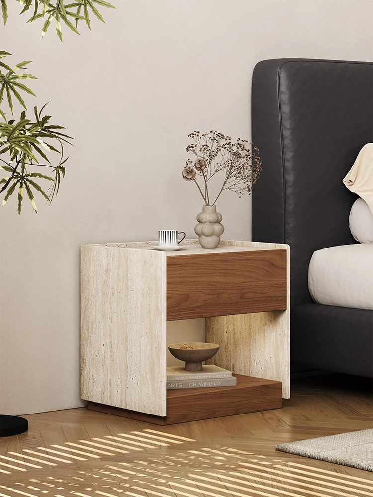 Mukun Cave Stone Walnut Wood Grain Italian Silent Retro Luxury Intelligent Nightstand with Storage Light
Mukun Cave Stone Walnut Wood Grain Italian Silent Retro Luxury Intelligent Nightstand with Storage Light