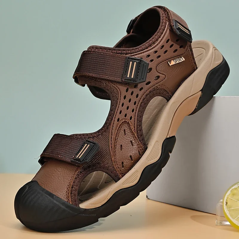 Summer Men Sandals Genuine Leather Mens Casual Shoes Outdoor Men Leather Sandals for Men Beach Shoes Roman Shoes Plus Size 38-48
Summer Men Sandals Genuine Leather Mens Casual Shoes Outdoor Men Leather Sandals for Men Beach Shoes Roman Shoes Plus Size 38-48