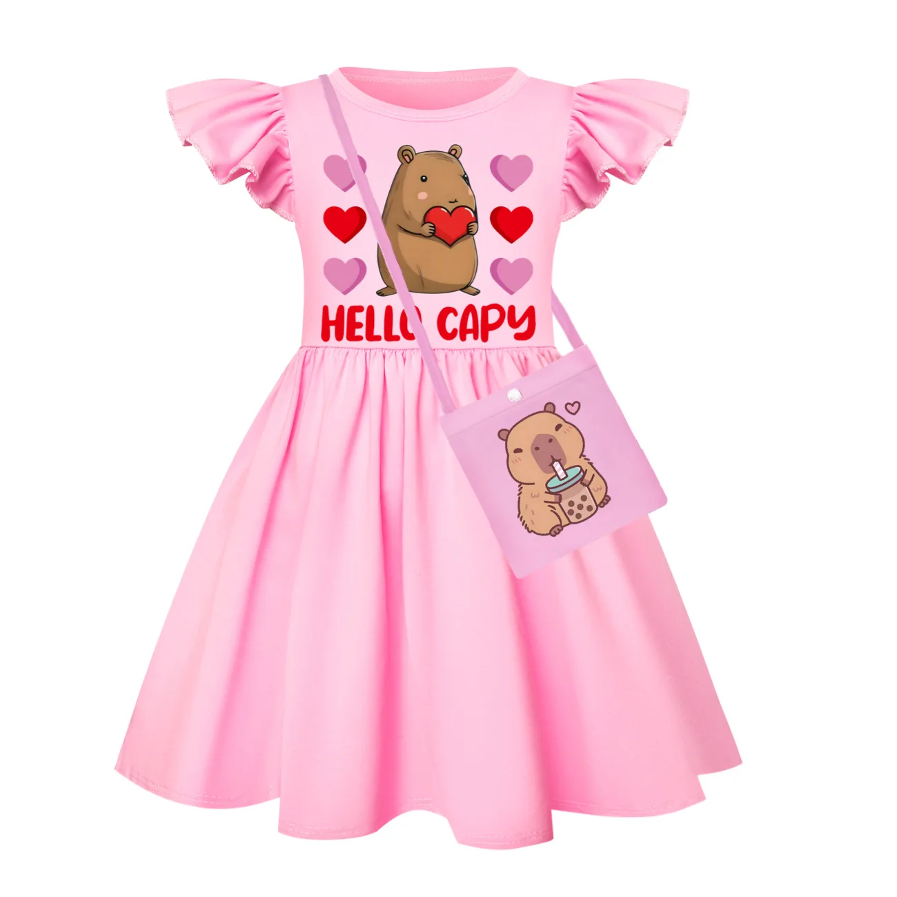 Anime Capybara Dress Kids Cartoon Copybara Clothes Baby Girls Flying Sleeve Casual Dresses for Babies Children Princess Vestidos
Anime Capybara Dress Kids Cartoon Copybara Clothes Baby Girls Flying Sleeve Casual Dresses for Babies Children Princess Vestidos
