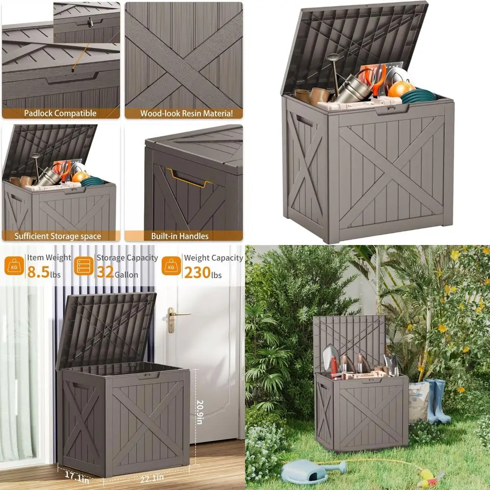 Lockable 32 Gallon Weather-Resistant Outdoor Storage Box for Deck, Gardening, and Pool Supplies (Grey)
Lockable 32 Gallon Weather-Resistant Outdoor Storage Box for Deck, Gardening, and Pool Supplies (Grey)