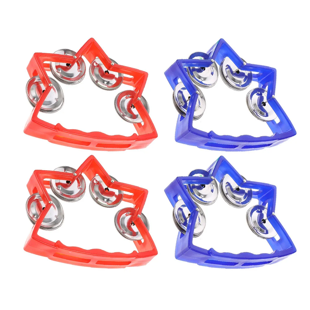 4 Pcs Hand Bell Five Star Circle Child Music Toys Plastic Musical Rhythm Tambourines
4 Pcs Hand Bell Five Star Circle Child Music Toys Plastic Musical Rhythm Tambourines