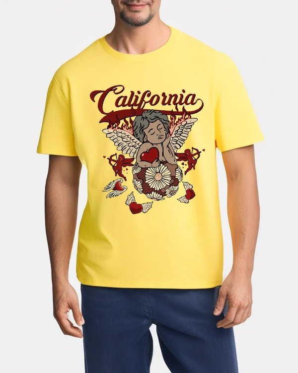 California Love Wing Angel Boy Print T-Shirt Men All-Match Cotton T-Shirts Sport Soft Streetwear Comfortable Loose Short Sleeve
California Love Wing Angel Boy Print T-Shirt Men All-Match Cotton T-Shirts Sport Soft Streetwear Comfortable Loose Short Sleeve