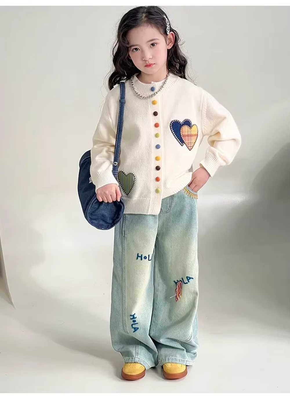 Spring Autumn Girls Knitted Sweater Coat Cute Heart Pattern Pullover Kids Cartoon Long Sleeve Top Children Casual Jacket 2-12Y
Spring Autumn Girls Knitted Sweater Coat Cute Heart Pattern Pullover Kids Cartoon Long Sleeve Top Children Casual Jacket 2-12Y