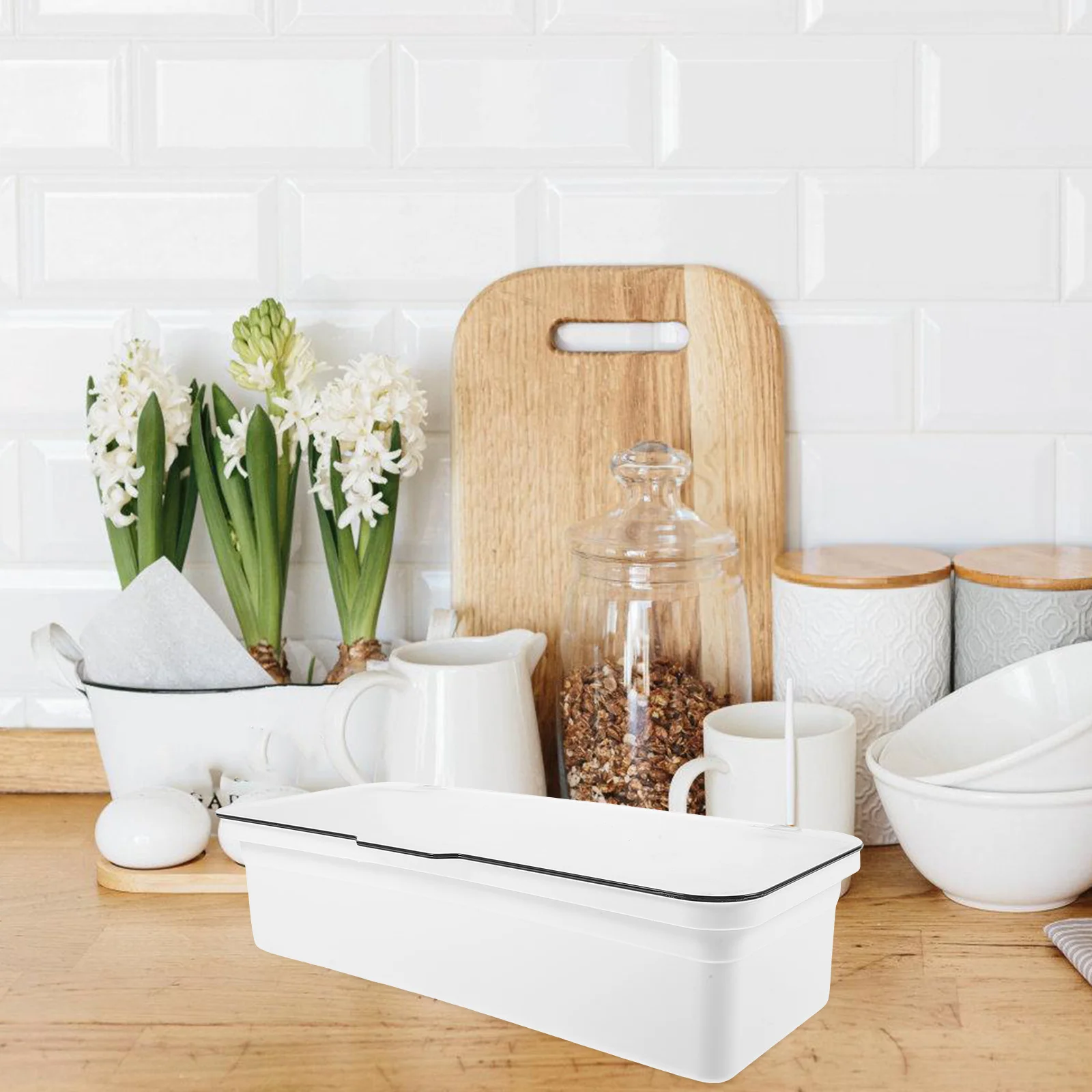 Drainage Chopstick Holder Plastic Cutlery Draining Box Organizer With Lid Kitchen Utensil Storage Tray
Drainage Chopstick Holder Plastic Cutlery Draining Box Organizer With Lid Kitchen Utensil Storage Tray