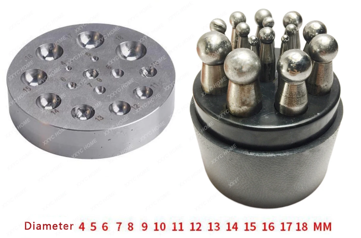 15PCS Steel Doming Punches Jewelers Dapping Block Jewelry Metal gold Forming Puncher Set Pendant tool
15PCS Steel Doming Punches Jewelers Dapping Block Jewelry Metal gold Forming Puncher Set Pendant tool