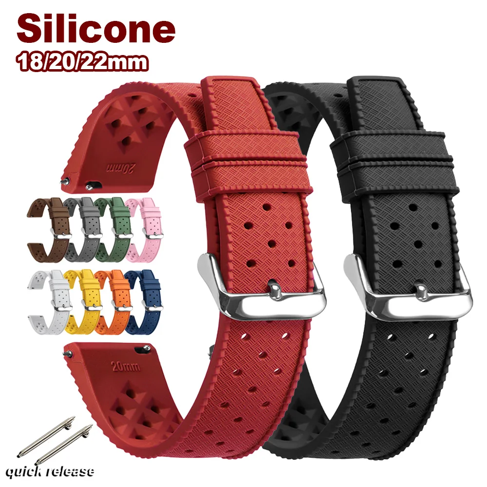 Premium Tropical Rubber Strap 18mm 20mm 22mm Silicone Watch Band for Fossil for Oris for Tissot for Omega Quick Release Bracelet
Premium Tropical Rubber Strap 18mm 20mm 22mm Silicone Watch Band for Fossil for Oris for Tissot for Omega Quick Release Bracelet