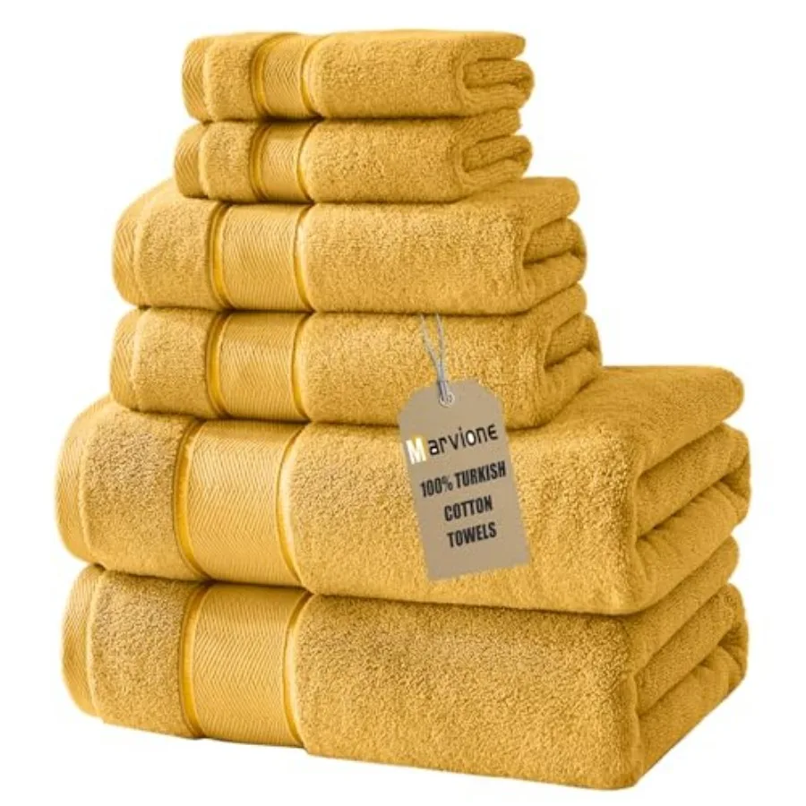 Bath Towels Set 6 Pcs, 100% Turkish Cotton Highly Absorbent and Soft Towels for Bathroom 2 Bath Towels 2 Hand Towels 2 Washclot
Bath Towels Set 6 Pcs, 100% Turkish Cotton Highly Absorbent and Soft Towels for Bathroom 2 Bath Towels 2 Hand Towels 2 Washclot