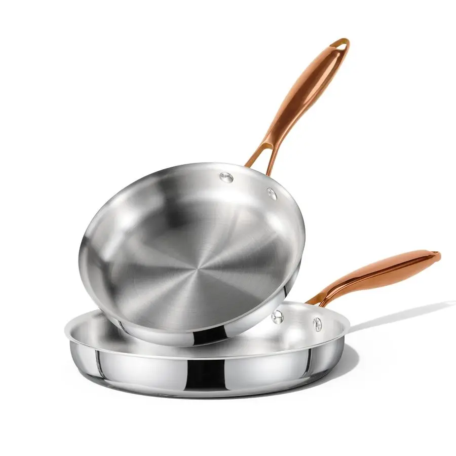 810 Stainless Steel Frying Pan Set, NonToxic PTFE amp PFOA Free Fry Pan amp Omelet Pan, Oven Safe, Compatible with Induction, Ce
810 Stainless Steel Frying Pan Set, NonToxic PTFE amp PFOA Free Fry Pan amp Omelet Pan, Oven Safe, Compatible with Induction, Ce
