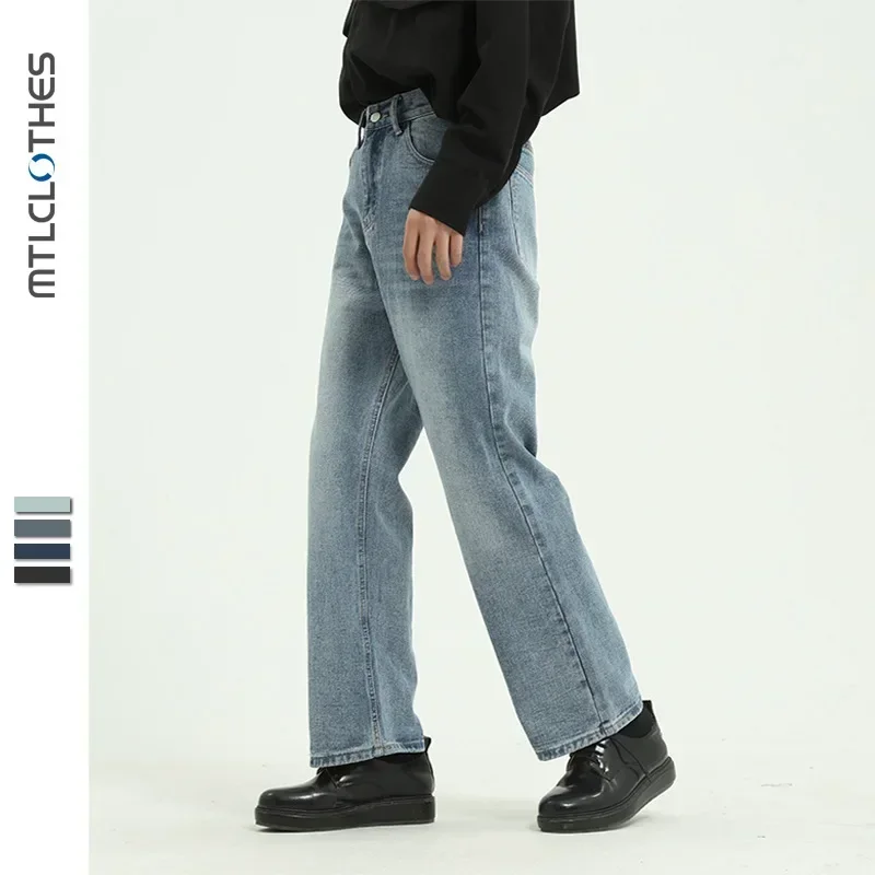 Solid Washed Denim Straight Pant Ankle Length Jeans Men Loose Pockets High Street Mid Waist Zipper Fly Winter 2024 vintage Man
Solid Washed Denim Straight Pant Ankle Length Jeans Men Loose Pockets High Street Mid Waist Zipper Fly Winter 2024 vintage Man