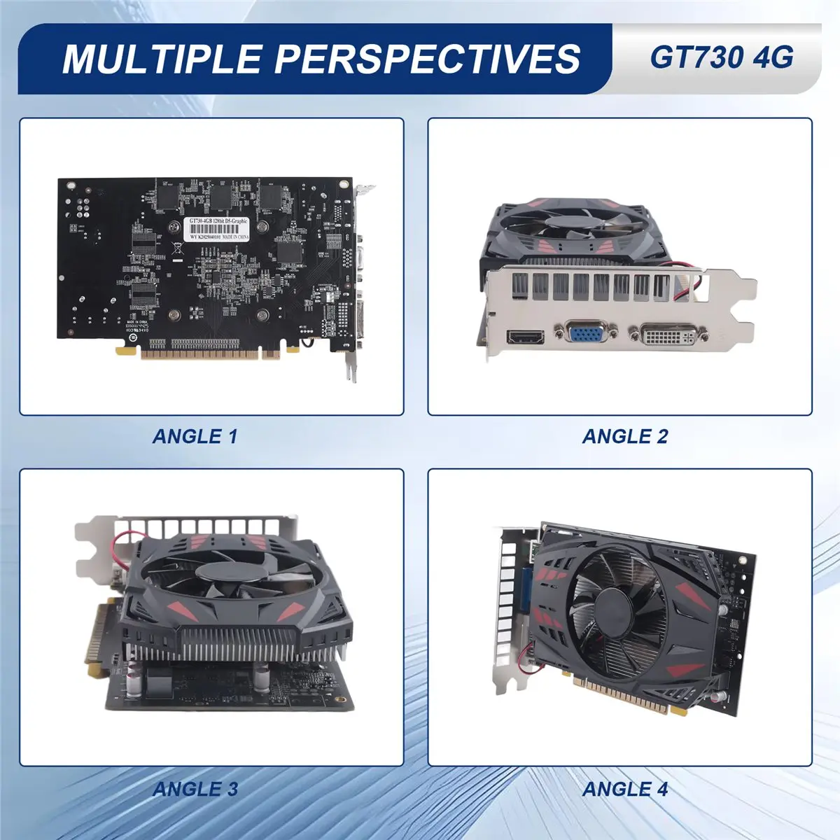 doyou GT730 4GB DDR3 Graphics Card 128 Bit 700MHZ 40Nm PCI-E 2.0 16X DVI+VGA HDMI-Compatible Video Card
doyou GT730 4GB DDR3 Graphics Card 128 Bit 700MHZ 40Nm PCI-E 2.0 16X DVI+VGA HDMI-Compatible Video Card