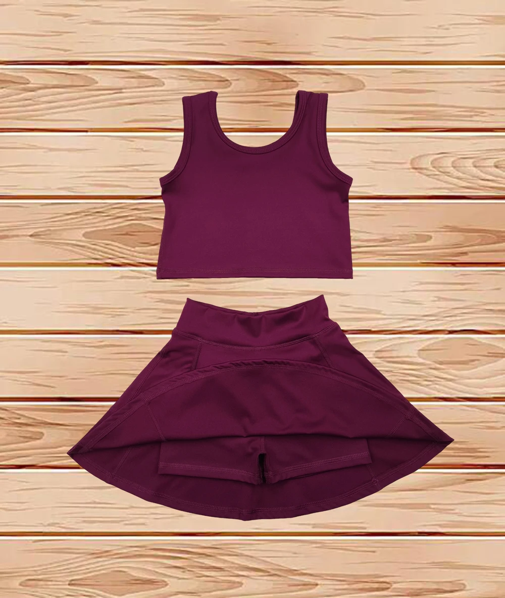 4.30Wholesale Baby Girls Clothes Wine Vest Top Sports Skorts Sets Fashion Kids Yoga Clothing Girls Athletic Dress Skirts Clothes
4.30Wholesale Baby Girls Clothes Wine Vest Top Sports Skorts Sets Fashion Kids Yoga Clothing Girls Athletic Dress Skirts Clothes