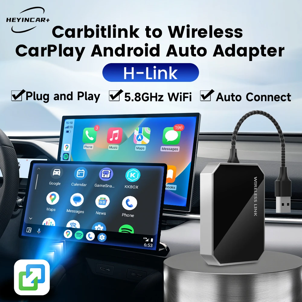 HEYINCAR For DongFeng Forthing T5 EVO Aeolus Shine GS Max Huge carbitlink phonelink adapter to Wireless CarPlay Android Auto
HEYINCAR For DongFeng Forthing T5 EVO Aeolus Shine GS Max Huge carbitlink phonelink adapter to Wireless CarPlay Android Auto