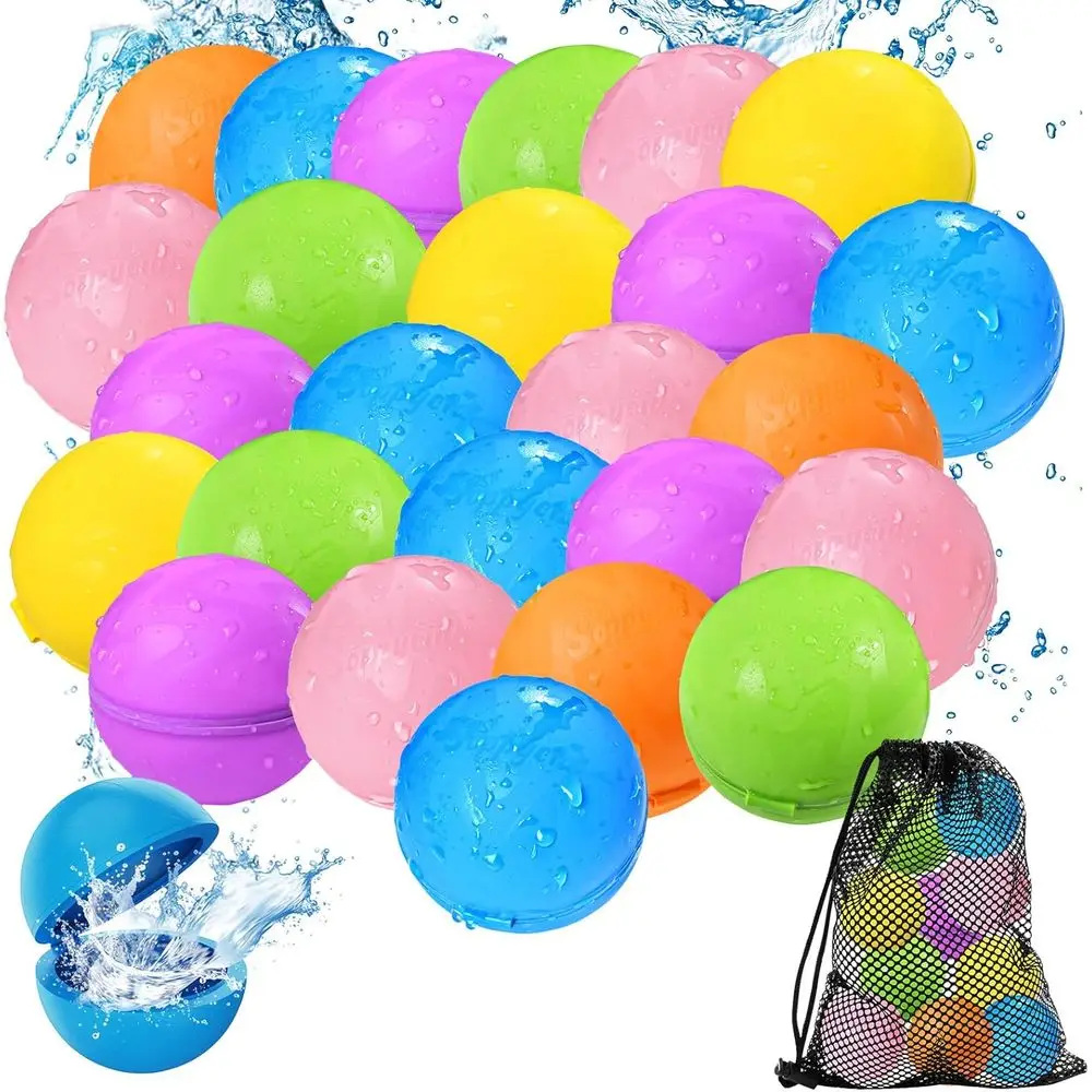 Reusable Water Balloons for Kids: Summer Splash Toys, Ideal for Beach and Pool Play, Ages 3-12 (24 Pack)
Reusable Water Balloons for Kids: Summer Splash Toys, Ideal for Beach and Pool Play, Ages 3-12 (24 Pack)