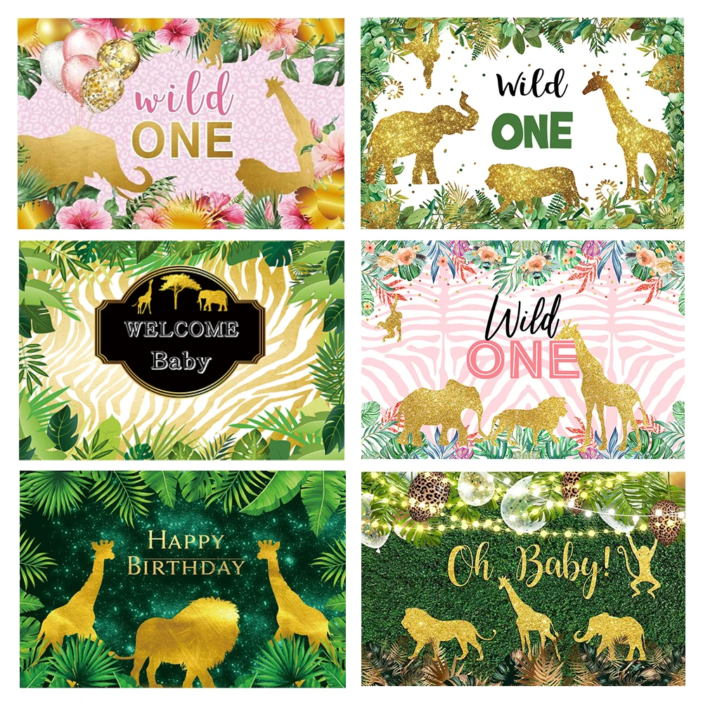 Jungle Animals Wild One Backdrop Golden Glitter Safari Baby Shower Photo Background Jungle Theme First Birthday Party Decoration
Jungle Animals Wild One Backdrop Golden Glitter Safari Baby Shower Photo Background Jungle Theme First Birthday Party Decoration