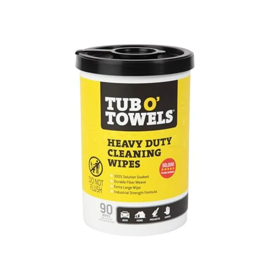 Heavy-Duty Multi-Surface Cleaning Wipes Extra-Large 10" x 12", 90-Count Canister Removes Grease, Tar, Ink and Tough Stains Safe
Heavy-Duty Multi-Surface Cleaning Wipes Extra-Large 10" x 12", 90-Count Canister Removes Grease, Tar, Ink and Tough Stains Safe