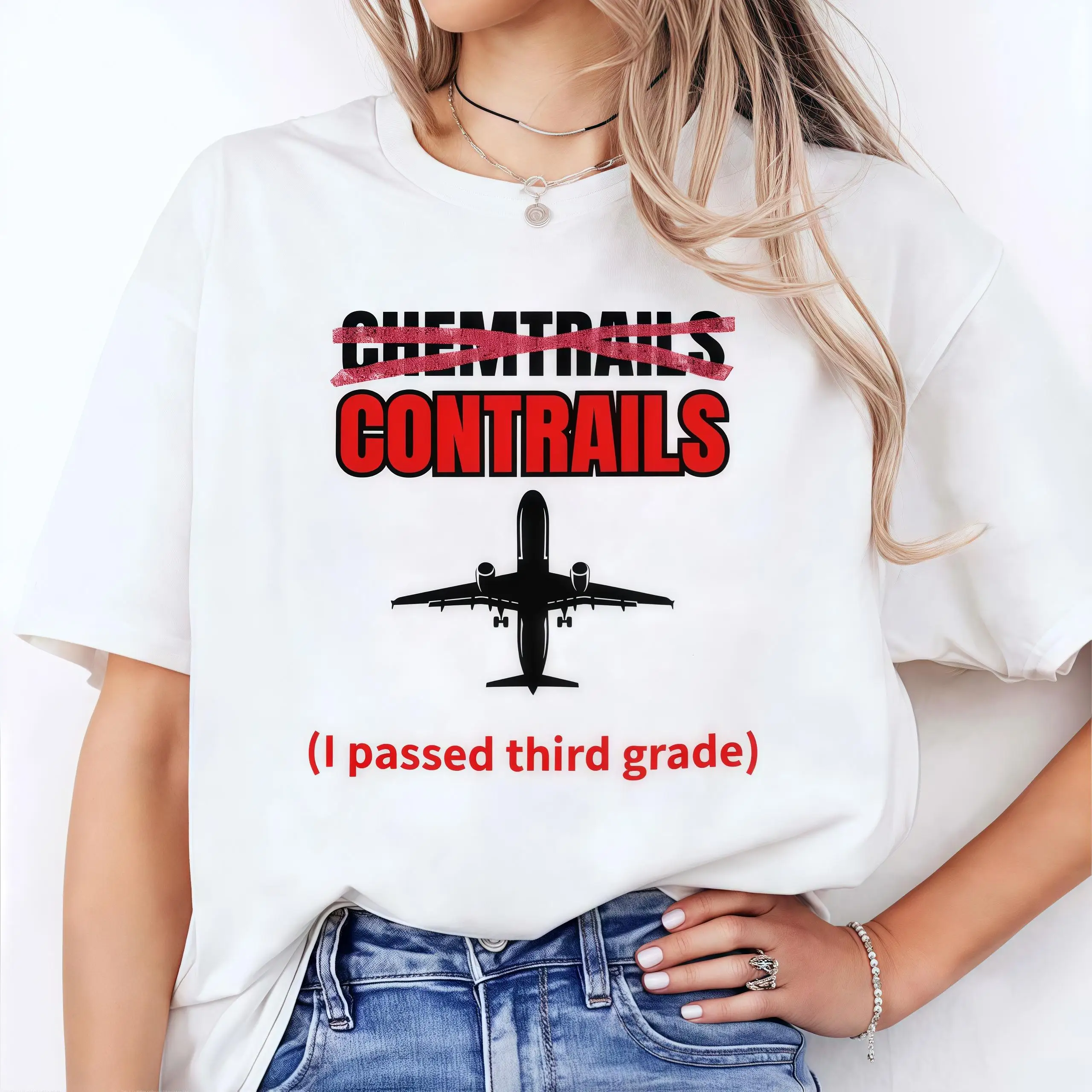 "Funny Chemtrails Contrails T-Shirt Women's Men's Science Graphic Tee I Passed Third Grade Print Top Aviation Humor Gift"
"Funny Chemtrails Contrails T-Shirt Women's Men's Science Graphic Tee I Passed Third Grade Print Top Aviation Humor Gift"