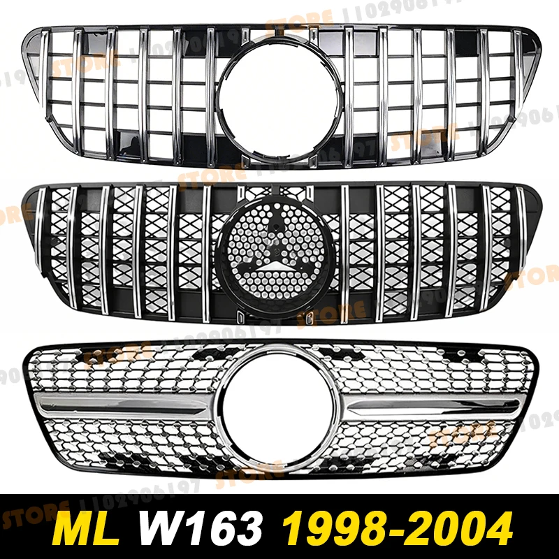 for 1998-2004 W163 ML Class Mercedes Benz GT/Star Style Front Bumper Mesh Grille Radiator ML230 ML270 ML320 ML400 ML430
for 1998-2004 W163 ML Class Mercedes Benz GT/Star Style Front Bumper Mesh Grille Radiator ML230 ML270 ML320 ML400 ML430
