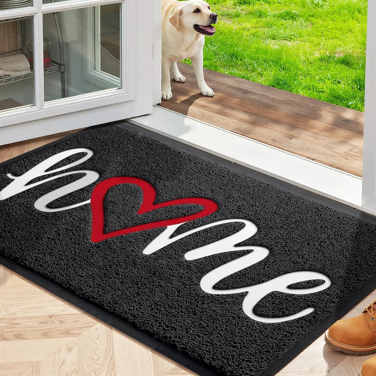 Heavy-Duty Non-Slip Welcome Mat for Indoor and Outdoor Use, 30''x17.5'' Black, Perfect for Home Entrance, Patio, Yard
Heavy-Duty Non-Slip Welcome Mat for Indoor and Outdoor Use, 30''x17.5'' Black, Perfect for Home Entrance, Patio, Yard