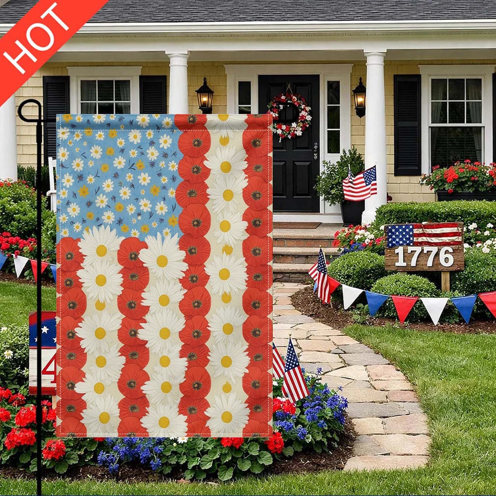 Garden Flag Double Sided Print No Pole Included Daisy Poppy Floral Outdoor Yard Decor
Garden Flag Double Sided Print No Pole Included Daisy Poppy Floral Outdoor Yard Decor