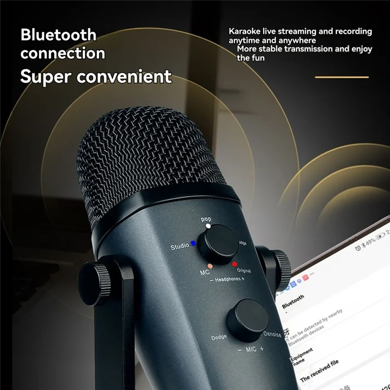 AS95-Quick Mute USB Bluetooth Condenser Microphone Plug & Play Cardioid Pickup Mic For Recording Streaming Podcasting
AS95-Quick Mute USB Bluetooth Condenser Microphone Plug & Play Cardioid Pickup Mic For Recording Streaming Podcasting