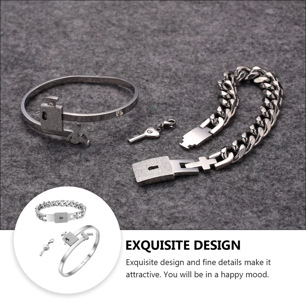 1Pair Titanium Steel Couple Bracelets Creative Concentric Lock Design for Valentine Birthday Gift Stylish Lightweight Hand
1Pair Titanium Steel Couple Bracelets Creative Concentric Lock Design for Valentine Birthday Gift Stylish Lightweight Hand