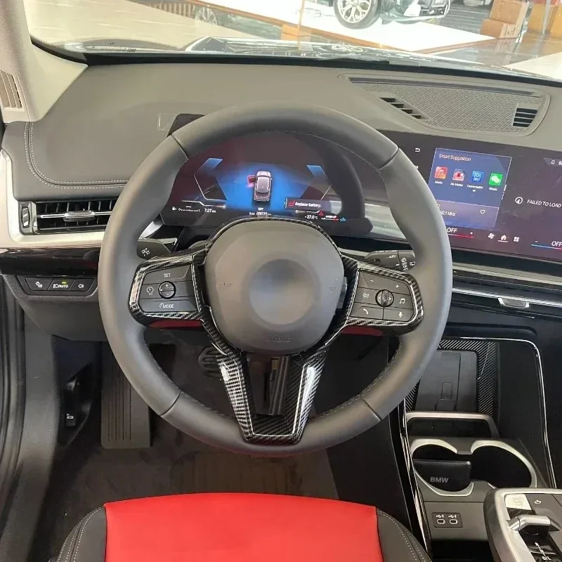 For BMW X1 IX1 U11 2023-2026 ABS Carbon Fiber Car Steering Wheel Button Frame Cover Trims Interior Car Accessories
For BMW X1 IX1 U11 2023-2026 ABS Carbon Fiber Car Steering Wheel Button Frame Cover Trims Interior Car Accessories
