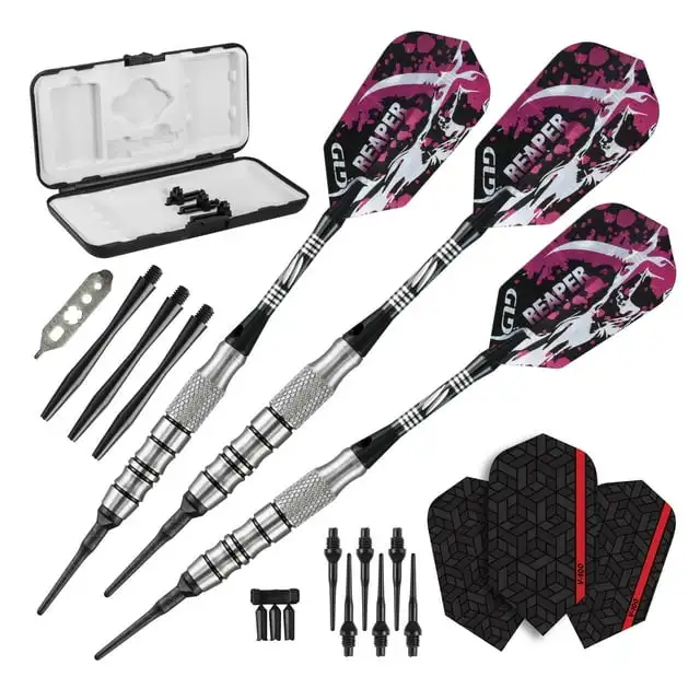Viper Juego de Dardos de Punta Blanda Grimreaper 80% Tungsteno, Espalda, 18 Gramos
Viper Juego de Dardos de Punta Blanda Grimreaper 80% Tungsteno, Espalda, 18 Gramos